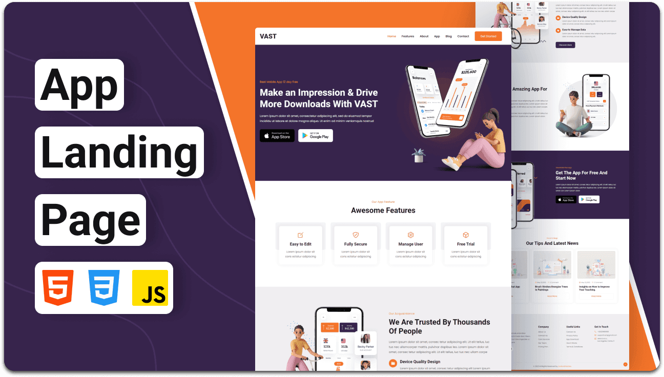 VAST - App Landing Page