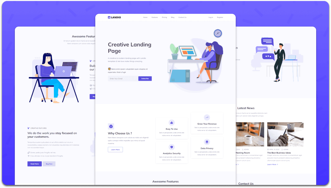 Landio - Landing page