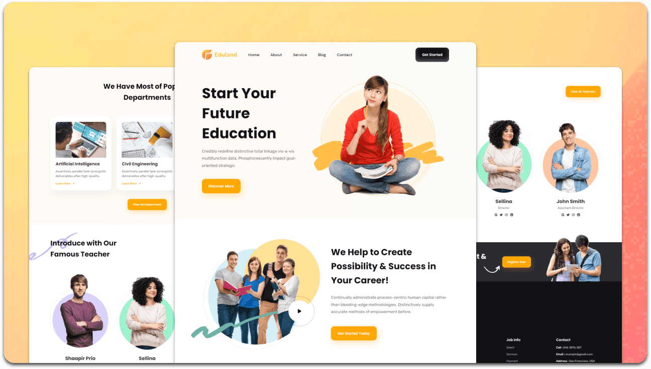 Eduland - Landing page