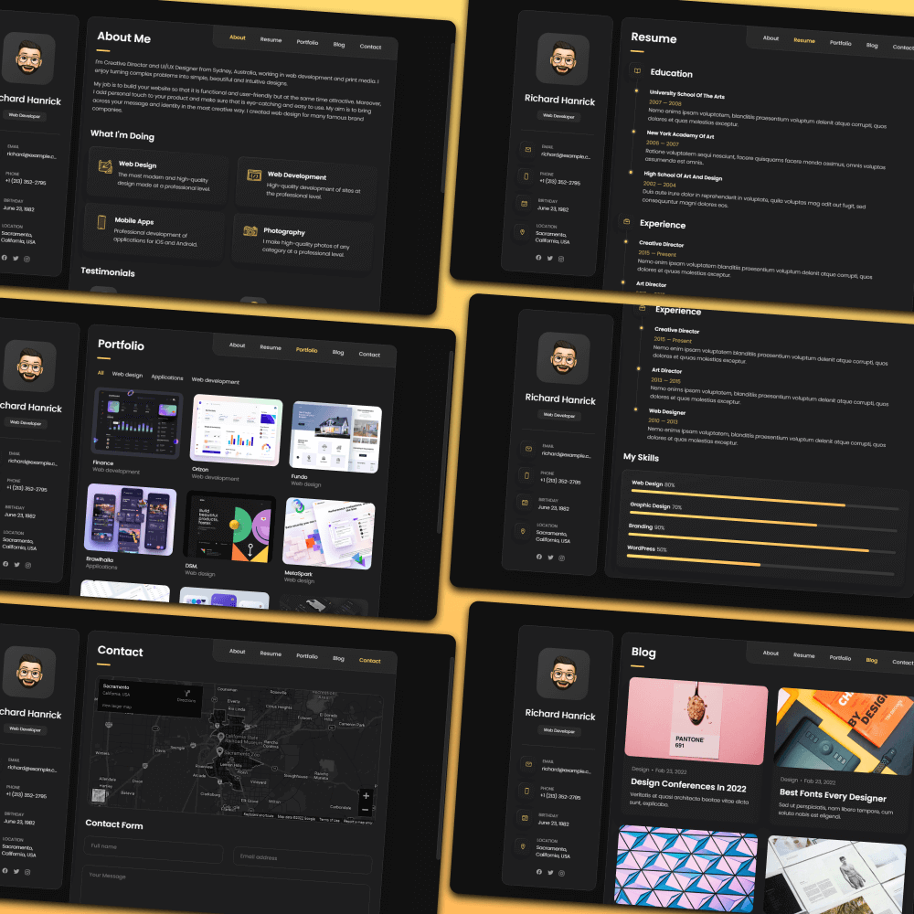vCard - Personal portfolio
