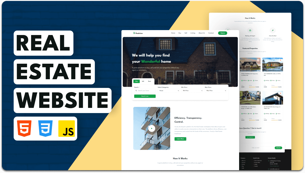 Realvine - Real estate website