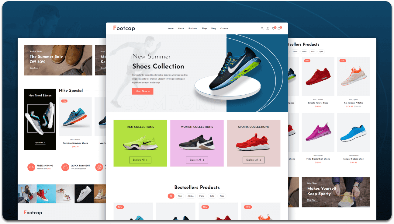 Footcap - eCommerce website