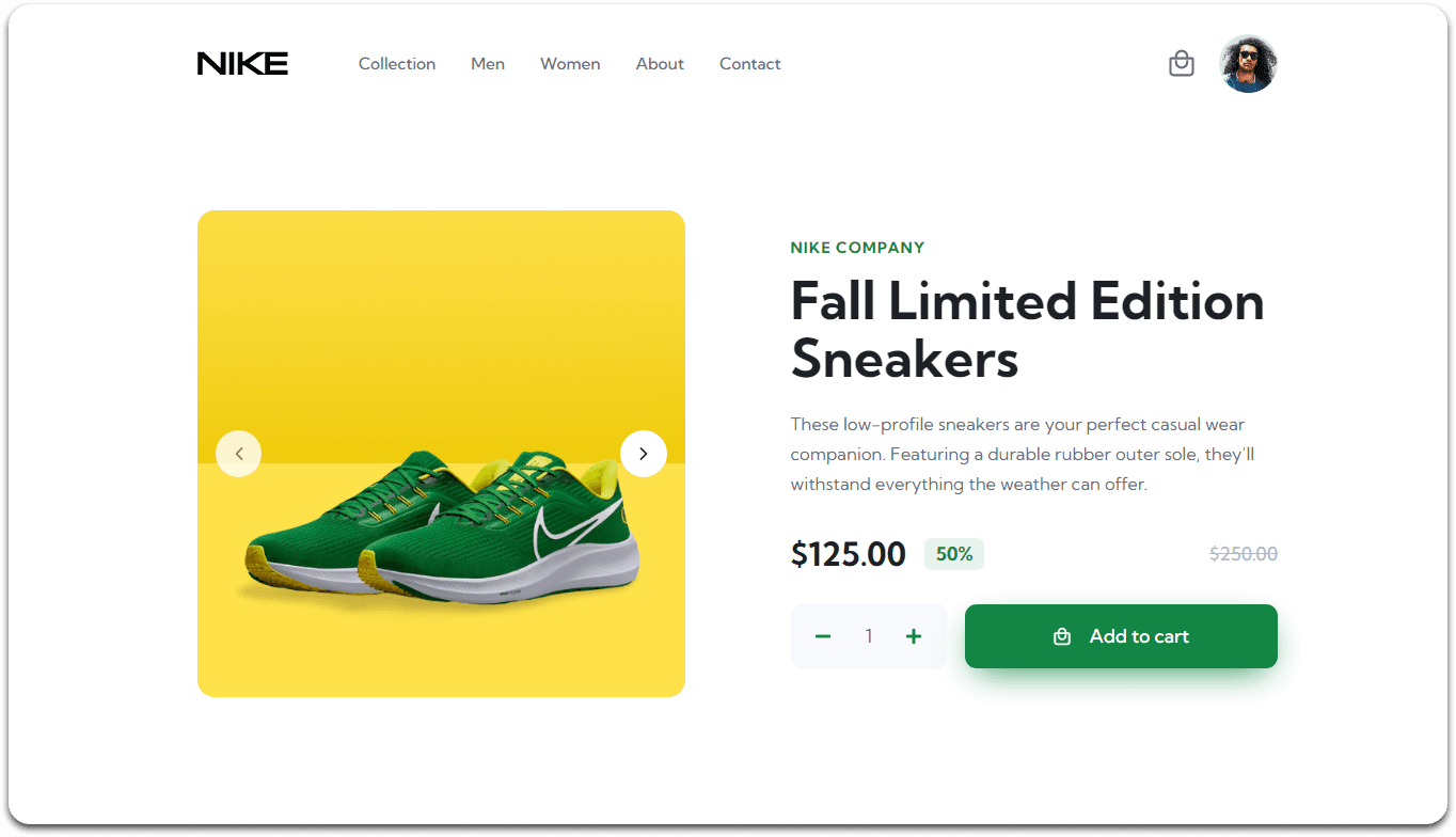 Nike - Product Detail Website